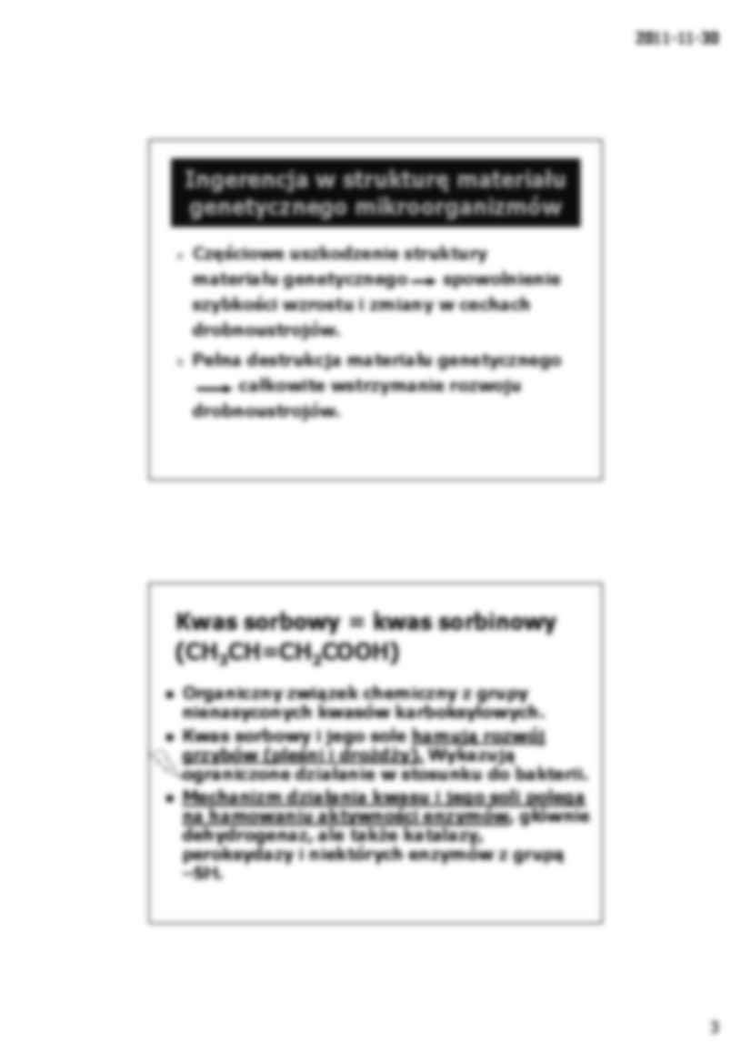 Substancje przeciwdrobnoustrojowe stosowane w medycynie, rolnictwie i w produkcji ywności- wykład 18 - strona 3
