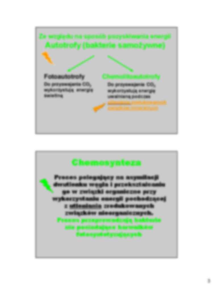Mikrobiologia - wykład 5 -  Chemosynteza i fotosynteza u bakterii - strona 3