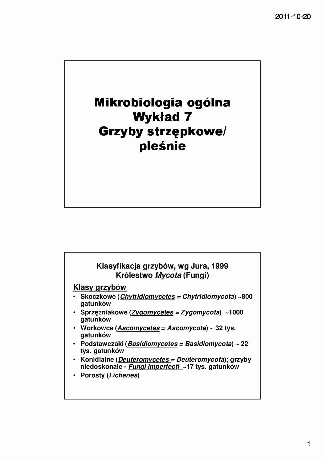 Mikrobiologia- wykład 7 - strona 1