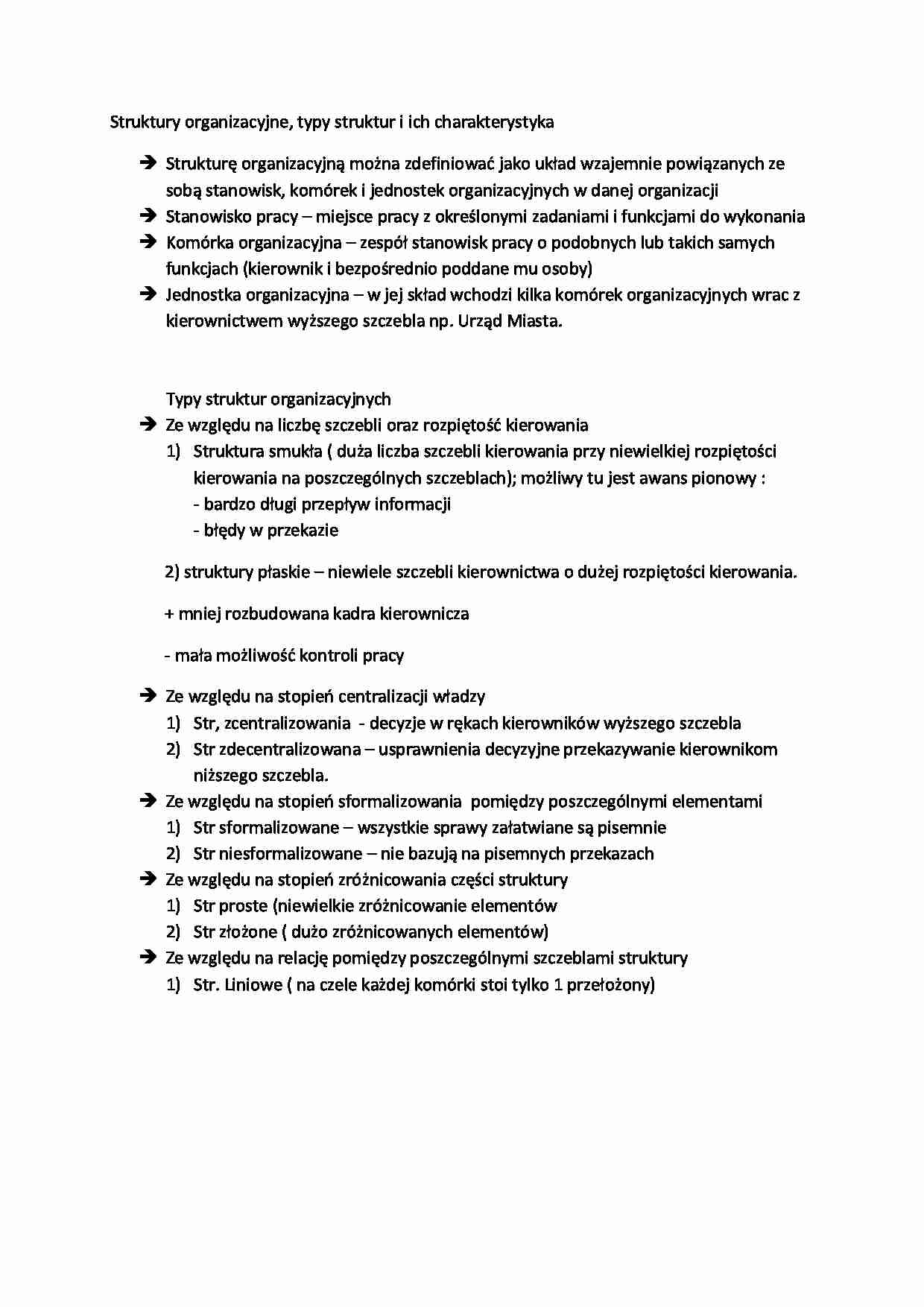 Struktury organizacyjne-opracowanie - strona 1
