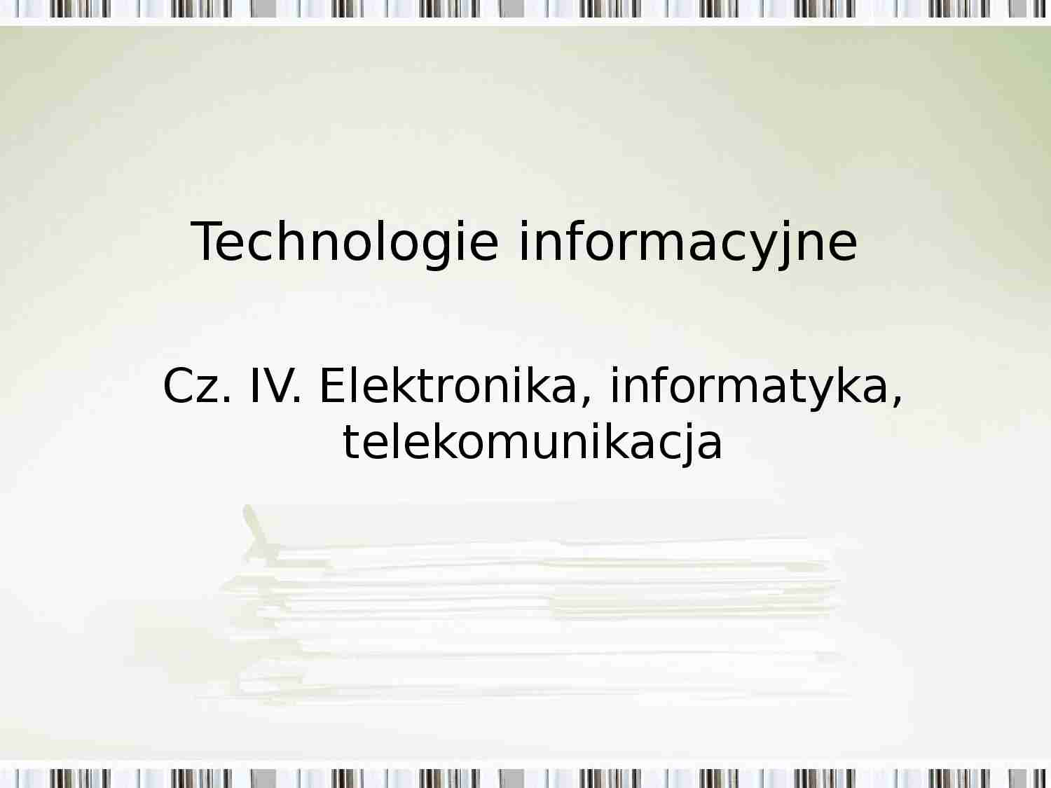 Elektronika, informatyka, telekomunikacja-prezentacja - strona 1
