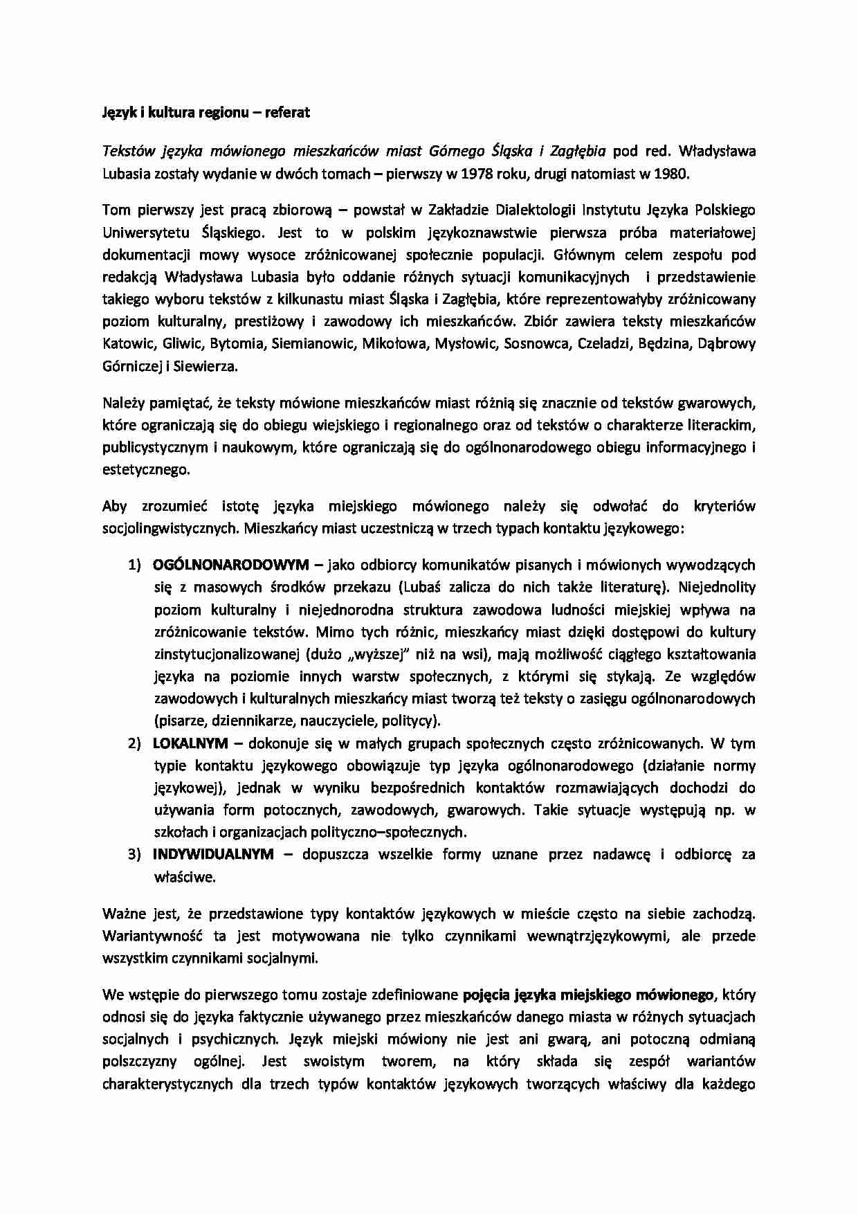 Teksty Górnego Śląska i Zagłębia-opracowanie - strona 1