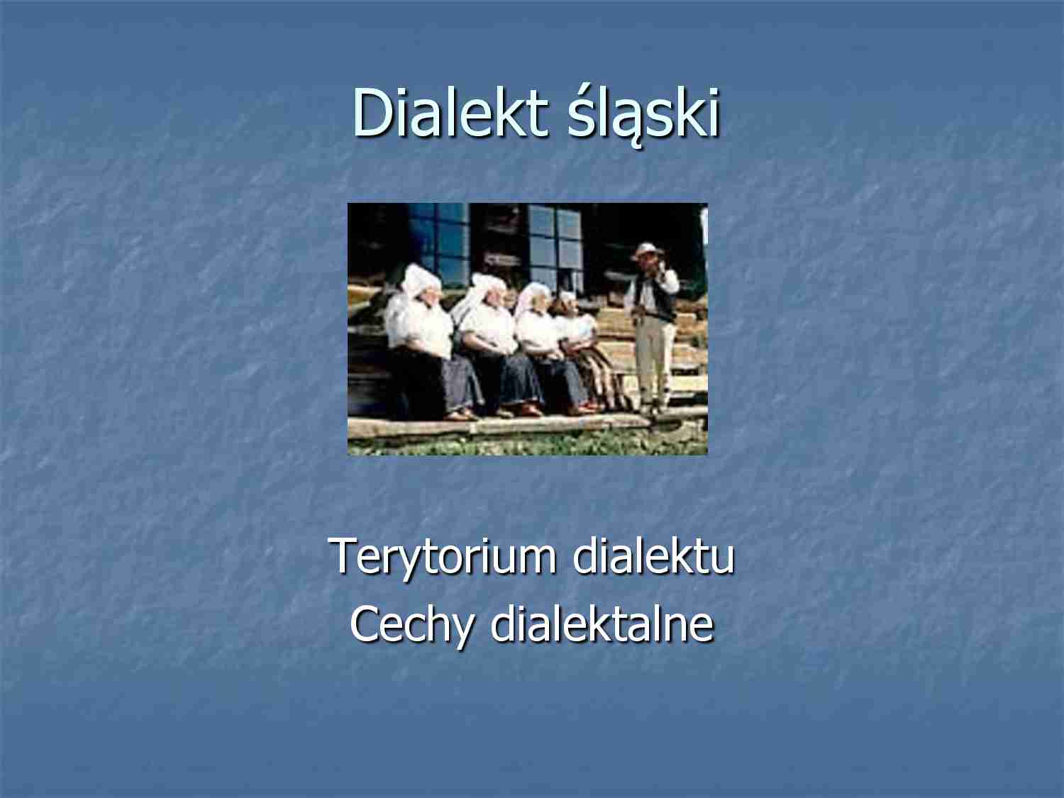Dialekt śląski - strona 1