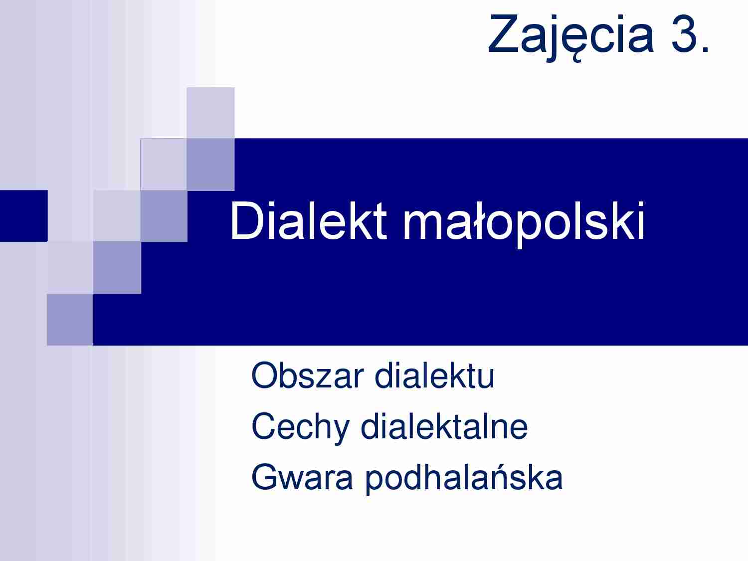 Dialekt małopolski - strona 1