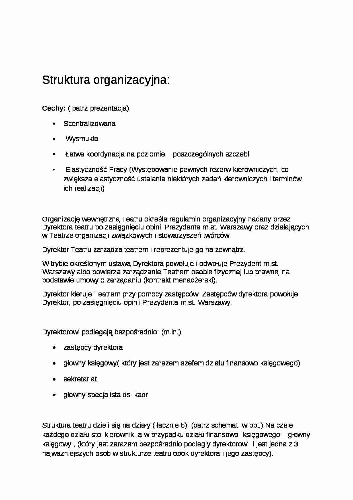 Wykład - struktura organizacyjna - strona 1