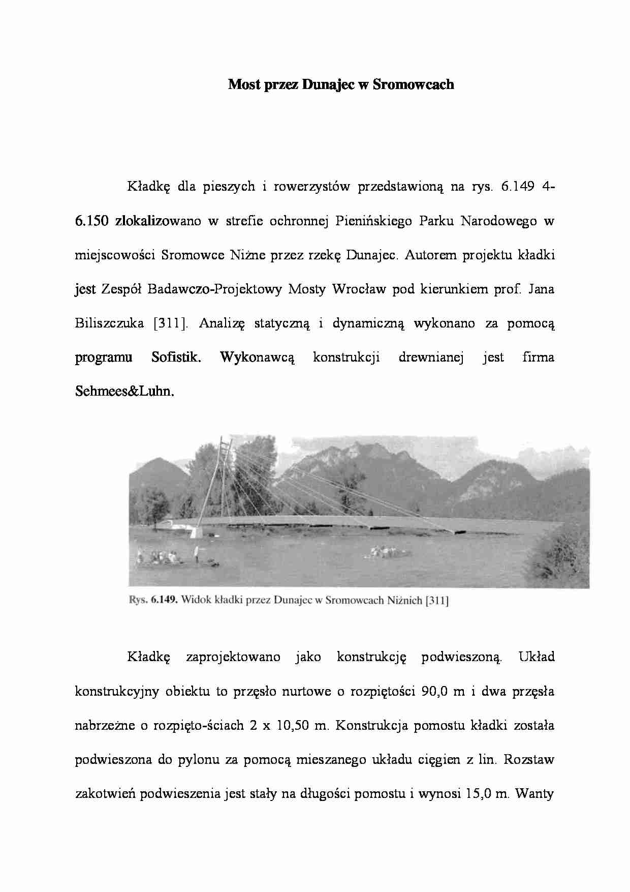 Most przez Dunajec w Sromowcach - wykład - strona 1