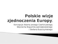Polskie wizje zjednoczenia Europy-prezenyacja