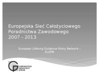 Europejska Sieć Całożyciowego Poradnictwa Zawodowego-prezentacja
