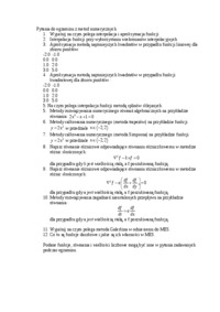 Pytania egzamin - Metoda numeryczna