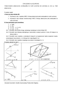 Ćwiczenia - geometria i grafika inżynierska - Płaszczyzna