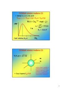  Funkcje falowe w atomie wodoru - wykład 7