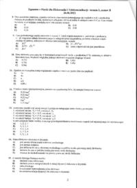 Egzamin z fizyki-termin I grupa B 2012