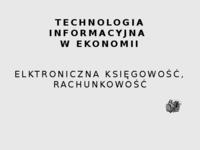 Technologia informacyjna w ekonomii - prezentacja