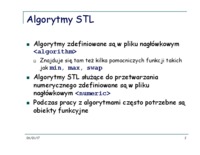 Algorytmy STL