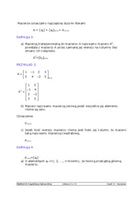 Macierze 1 - algebra