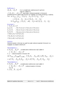 Odwzorowania wieloliniowe - algebra