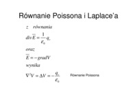 Równanie Poissona i Laplace’a