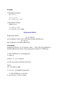 Algebra - Równania diofantyczne