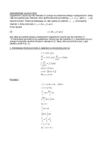Równania rózniczkowe rzedu I, II, III