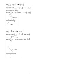 Matematyka - funkcje cyklometryczne