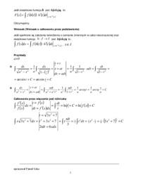 Matematyka - metody całkowania