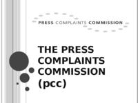 Press Coomplaints Commission - prezentacja
