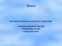 Toksykologia - prezentacja arsen