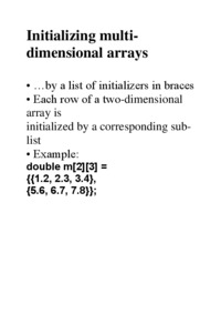 Initializing multidimensional arrays