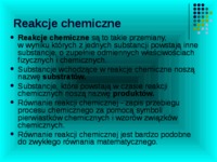 Reakcje chemiczne