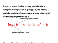 Logarytm - własności logarytmów 