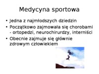Medycyna sportowa - prezentacja