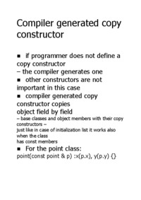 Compiler generated copy constructor