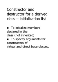 Constructor and destructor for a derived class _ initialization list