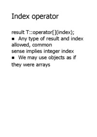 Index operator