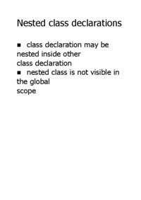 Nested class declarations