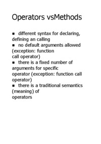 Operators vs Methods