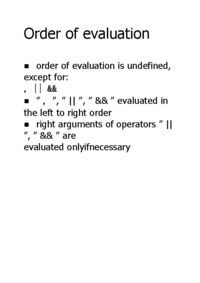 Order of evaluation