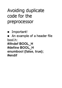 Avoiding duplicate code for the preprocessor
