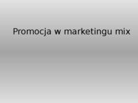 Promocja w marketingu mix 12 - prezentacja na ćwczenia z podstaw marketingu