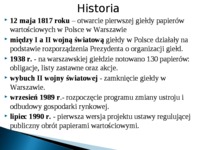Giełda Papierów Wartościowych w Warszawie - siedziba GPW, władze GPW