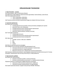 Sprawozdanie techniczne -pomiary wysokościowe fragmentu Akademii Górniczo-Hutniczej