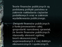 Teorie finansów publicznych - prezentacja