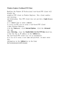 Eksplorator Windows klient FTP podstawie tekstu