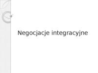 Negocjacje integracyjne - prezentacja
