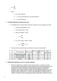 Rachunek kosztów- zadanie domowe ćwiczenia 4