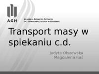 Transport masy w spiekaniu - prezentacja
