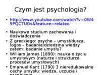 Psychologiczne podstawy edukacji - wykład cz. 1