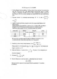 Matematyka - egzamin