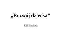 Psychologia rozwojowa- Hurlock