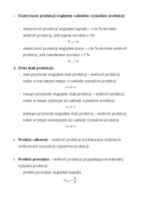 Funkcja produkcji - wykład - Czynniki produkcji - badanie ekonometrycznych modeli produkcji